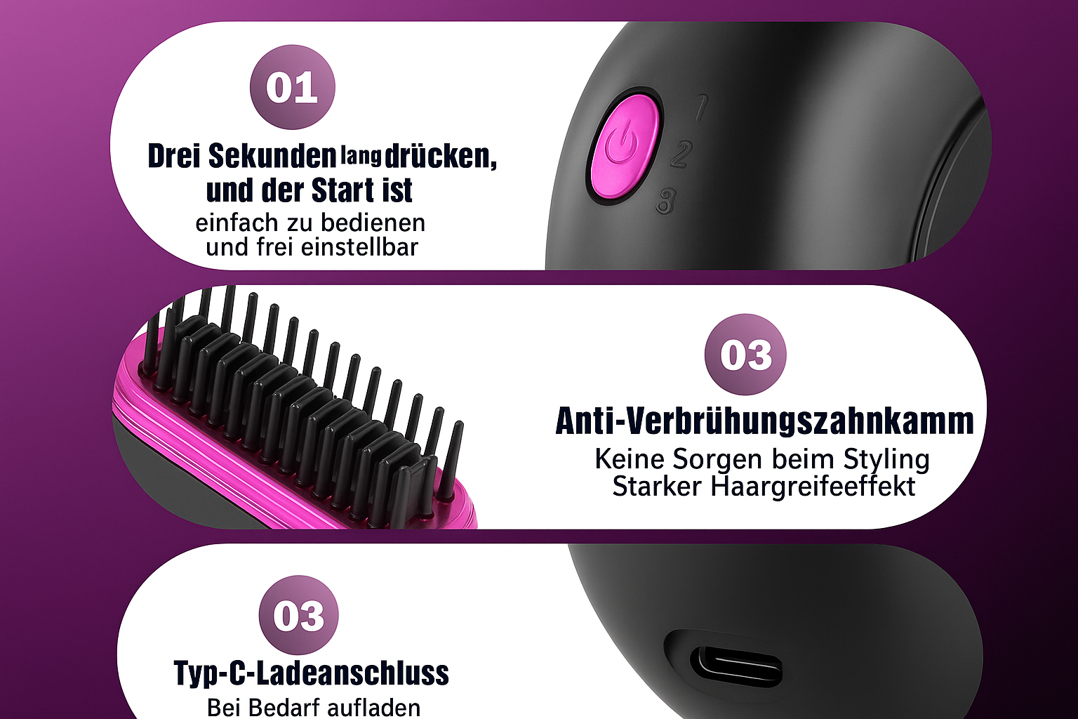 Tragbarer Mini-Haarglätter