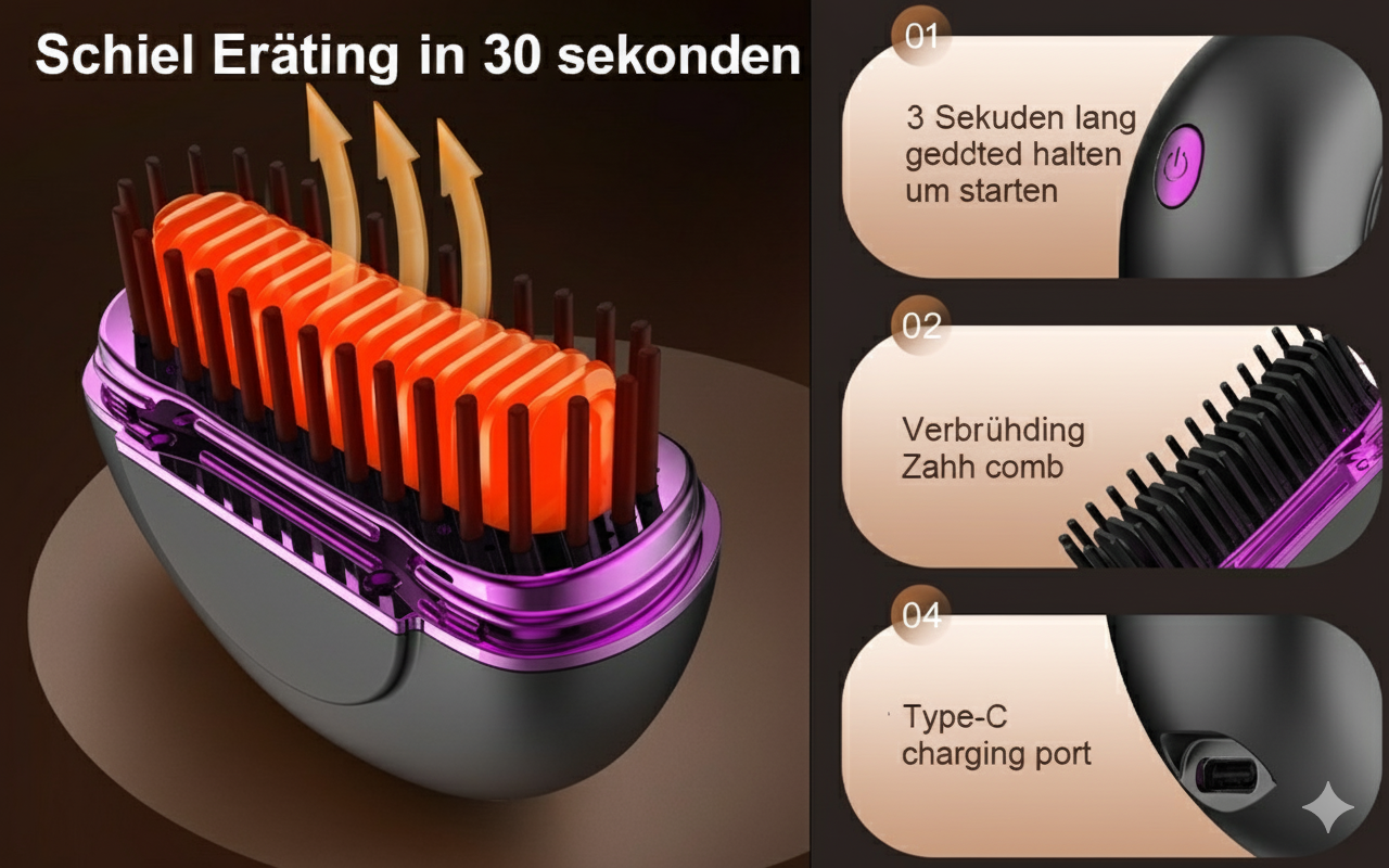 Tragbarer Mini-Haarglätter